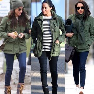 J.Crew Meghan Markle Favorite Field Mechanic Utility Green Jacket Size Large